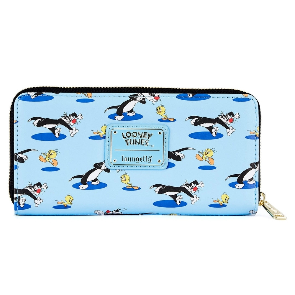 Loungefly Light Blue Looney Tunes Tweety & Sylvester Zip Wallet